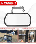 Rock Solid Magnetic Side Mirror For Tractors And Lawn Mowers With Slick Wide Angle Convex Glass, easy install overview.