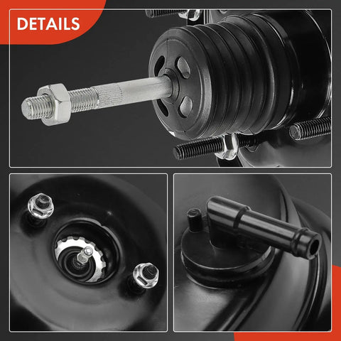 Heavy Duty Vacuum Brake Booster For Lexus IS300 2002-2005 3.0L V6 Dual Diaphragm close-up of mounting hardware and connectors.