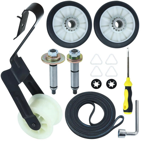High Performance 4392065 Dryer Repair Kit With 349241T Drum Roller And Belt Assembly Upgraded Metal Bearings For Zero Noise Operation, detailed parts layout.