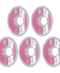 5-Piece Tin Solder Wick Set With Flat Braid For Fast Absorption Desoldering Wicks in packaging, top view