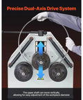 Heavy Duty Electric Roll Bender Machine Featuring Smooth Three Roller Gearing And Quick Flip Foot Switch, showing dual-axis drive system with upper shaft adjustment.