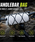 Waterproof Bike Handlebar Bag For Marin Mount Vision Rift Zone Nail Trail Hawk Hill Front Storage Bag with dual zippers.