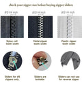 12 Piece Zipper Repair Kit With Locking And Non Locking Sliders And Top And Bottom Stops For Coats Jackets Backpacks Bags And Metal Or Plastic Zippers For On The Go Fix comparison chart