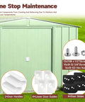 Door Tune-Up Kit For Arrow Shed Sliding Doors Full Replacement Set With 4 Lower Door Guides, 4 Door Slides shown with shed