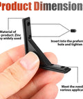 Heavy Duty Black Corner Brackets For 20 Series T Slot Aluminum Extrusion with zinc alloy material, showcasing detailed dimensions.