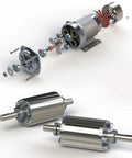 Exploded view of machinery showing 4 Pack 686-2RS Deep Groove Ball Bearings 6x13x5mm Rubber Sealed Chrome Steel ABEC 5.