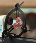 Woodturning Steady Rest for 12, 14, and 16 Inch Swing Lathes with 3 Point Adjustable Tool Rest, showing 3 rubber rollers