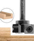 CNC Spoilboard Surfacing Router Bit With One Quarter Inch Shank And One Inch Cutting Diameter Four Flute Insert Carbide