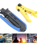 Heavy Duty Coaxial Cable Crimping Pliers Workhorse Set with adjustable F Connector Crimper and stripping pliers for RG6 RG59 RG11.