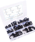 Heavy Duty Ratcheting Hose Clamp Set 6.1 To 26.1 Mm Adjustable Nylon Plastic Double Snap Grip 8 Size Kit With 68 Pieces