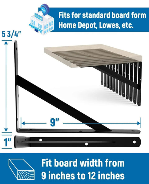 Eight Pack Heavy Duty L Shelf Brackets Built Like Iron For Zero Hassle Installations Straight Up Solid Wall Mount Supports For Floating Shelves Perfect For A Sick Room Upgrade With All Necessary Mounting Hardware