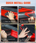 Quick install guide for Door Sill Guards Kit For 2018 To 2025 Jeep Wrangler JL JLU And Gladiator JT 4 Door Black Rubber Protectors