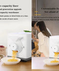 Electric Coffee And Nut Roaster Machine 1600 Watt Automatic Stirring Non Stick Pan Adjustable Temperature Timer For Beans Cashews Peanuts, large capacity design with grains being roasted.