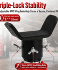 Close-up of a Bottle Jack Adapter With Triple Lock Fits Eight To Twenty Ton Jacks Up To Two Point One Inch Ram Diameter