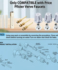 3 Handle Tub And Shower Trim Kit For Price Pfister Verve Faucets Upgrade Your Bath With Stems 12H-2H 12H-2C 12H-18D Plus Knob Handle And Flange Base In Chrome parts and installation guide