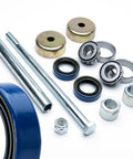 Beefed Up Front Axle And Bearing Rebuild Kit For Exmark Toro Lawn Mower Caster Wheels 13x6.50-6 components displayed