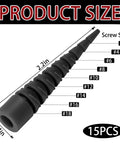 15 Piece Wood Anchor Hole Repair Kit Set For Doors And Drywall Stripped Screw Hole Fix Easy Install Pro Grade Adjustable Wall Anchors