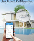 WiFi Thermometer Hygrometer With App Alerts And Real Time Temperature Humidity Monitoring 2.4GHz WiFi Bluetooth Sensor on a table