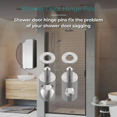 Top Notch Heavy Duty 5/16 Inch Stainless Steel Shower Door Hinge Pin For Framed Glass Doors With Continuous Hinge Rust Proof Replacement Hardware With Washer Built Tough For A Quick Easy Fix.