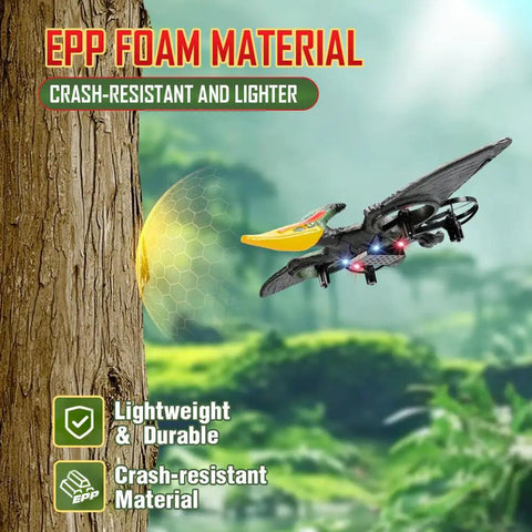 Pterodactyl Dragon RC Drone For Kids And Adults Indoor Ready Remote Control Plane with EPP foam flying near tree