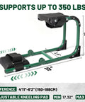 Foldable Garden Kneeler And Seat With Soft Kneeling Pad 2 In 1 Ergonomic Garden Stool, green frame, supports up to 350 lbs.