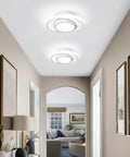 Low Profile Round LED Ceiling Light 32W Sleek Modern Fixture For Bedroom Hallway And Corridor, Cool White 6000K aluminum frame