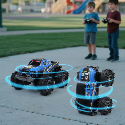 Waterproof Monster Truck Gesture RC Car with 4WD Amphibious All Terrain Drive on pavement, kids using remote controls
