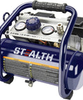 Pro Level 2 Gallon Air Compressor With 3/4 Hp Oil Free Pump And Whisper Quiet Under 60 Db Run Handling 125 Psi, compact design.