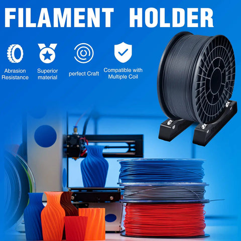 Slick Dual Reel Stand For 3D Printers With Ball Bearing System And Premium Anti Slip Silicone Pad Guaranteeing Smooth Filament Feeding Quick Mount Compatible With Pla Abs Tpu Top Shelf Gear