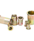 Rivet Nut Kit Zinc Plated M3 Through M12 Rivnuts Set displayed with various sizes and zinc finish
