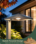 Low Voltage Pyramid Path Lights Aluminum Exterior Landscape Lighting 3000K 50000 Hour Lifespan Wired Outdoor Garden Yard Driveway