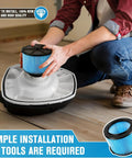 Person installing 3-Layer Fine Dust And Dirt Wet Dry Vac Filter Replacement For 3-4.5 Gallon Vacs into a vacuum base