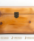 Old School Dope Retro Style Decorative Box Latch Set Iron Metal Buckle Lock on Wooden Storage Chest