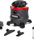 16 Gallon Wet Dry Vacuum With Detachable Blower, 6.5 Peak Horsepower, Rugged Two Piece Polypropylene Drum, RT1600 Series, Dark Gray And Red For Beast Mode Cleanup At The Shop with accessories