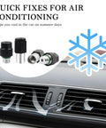 Pro Grade All In One 17 Piece Car AC Valve Core Kit For R12 To R134a Conversion with air conditioning vent image.