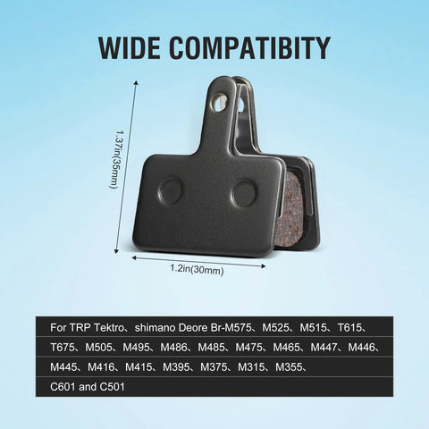 4 Pairs Disc Brake Pads For Mountain Bikes With Resin And Semi Metallic Compound For Quiet Grippy Stops And Long Rotor Life