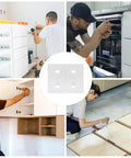 Plastic Corner Bracket Shelf Supports Right Angle Brackets For Easy Furniture And Cabinet Repair displayed in various uses