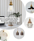 15.4 Ft Industrial Vintage Hemp Rope Pendant Light Cord Kit With Plug In E26 Socket And On Off Switch display with lamp styles