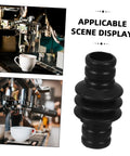Steam Wand Heat Shield Rubber Sleeve For Espresso Machines, Anti Scald Guard shown alongside espresso machine images