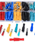 100 Piece Bullet Connectors Kit Insulated Female And Male Terminals For Electrical Marine And Automotive Wire Crimp Connectors