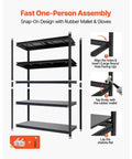 Beefy Heavy Duty Industrial Metal Storage Shelving Unit 5 Tier Adjustable Rack with 2500 lbs capacity assembly instructions