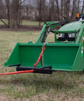 Hay Bale Spear Frame Attachment For Universal Front Loader Buckets Heavy Duty Skid Steer Loader 3000 Lb Capacity Conus 2 Sleeves Chain And Ratchet Binder Included Easy Slide On.
