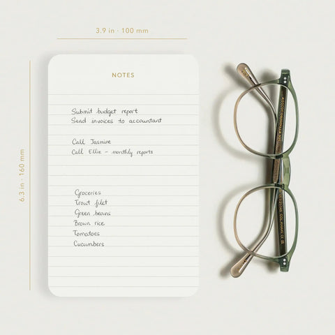 Executive Desk Notepads Bundle For Professionals, Minimalist Lined Memo Pads With Gold Foil Accents, 6.3 by 3.9 Inches