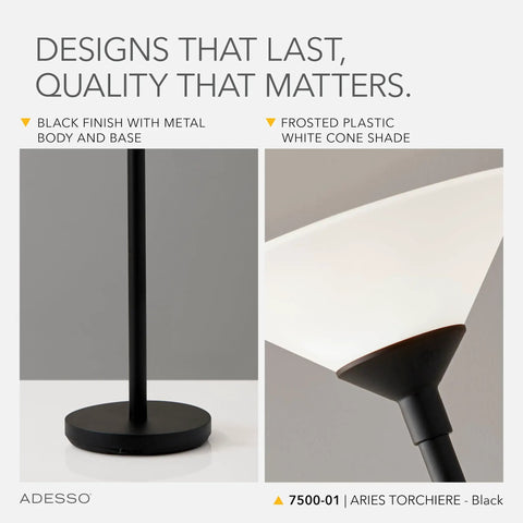 Black Torchiere Floor Lamp With Frosted Shade, 300W Dual Socket, 73 Inch Tall, Dope Uplight Accent Lighting For Bedroom, Living Room, Or Home Office Use - black base and frosted shade close-up.