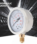 Pro Grade 0-400 Bar 0-5800 PSI Dial Hydraulic Pressure Gauge With G1 Quarter Thread, 63mm Dial, Dual Scale Bar And PSI Readouts