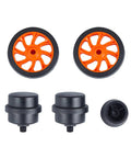 Replacement wheels and connectors for Ultra Quiet 4.8 Gallon Oil-Free Air Compressor With 1.2HP Motor Delivers 2.2 CFM At 90 PSI And 116 PSI Max 70 dB Noise