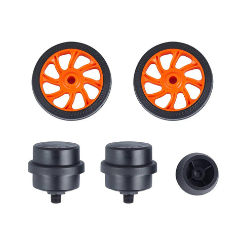 Replacement wheels and connectors for Ultra Quiet 4.8 Gallon Oil-Free Air Compressor With 1.2HP Motor Delivers 2.2 CFM At 90 PSI And 116 PSI Max 70 dB Noise