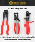 Universal Pneumatic CV Joint Boot Tool Expander Rod Spreader Kit with 3 clamp pliers for CV boot installation and removal