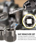 No Sweat 29 Piece Bolt Extractor Kit With Left Hand Drill Bits And Nut Removers showing nut remover set details