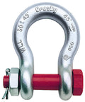 Heavy Duty G-2140 Bolt Type Alloy Anchor Shackle Galvanized 85 Ton Working Load Limit 2 1/2 Inch For Tie Down Towing Suspension And Lifting Forged Quenched And Tempered Alloy Bow And Bolt